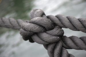 Tied Up Togetherness Tying Teamwork Business Old