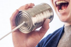 Speak Talk Microphone Tin Can Can Tin Mouth Say