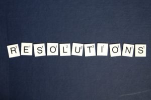 Black and White Scrabble Resolution Illustration
